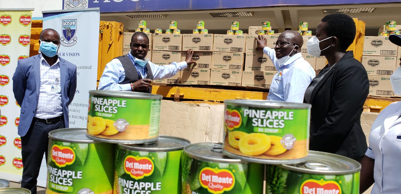  Del Monte Surprises KNH With A Donation Of Canned Pineapples Worth Ksh 1,000,000