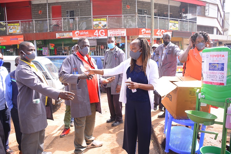  Data Integrated Limited And Toyota Kenya Set Up Handwashing Facilities At City Bus Termini