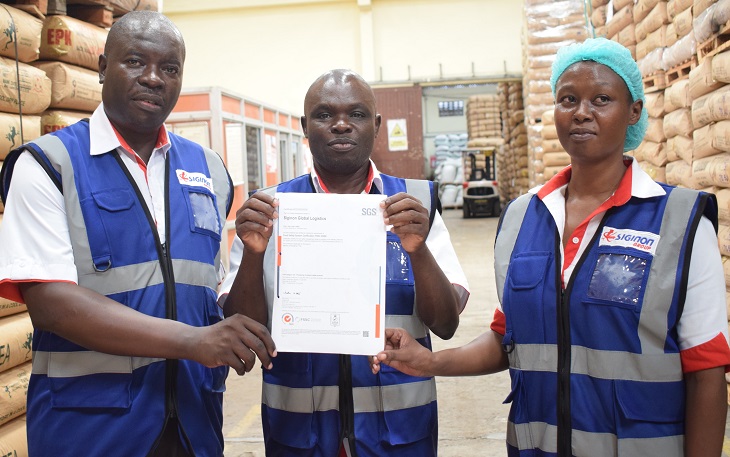 Siginon Acquires Food Safety System Certification For Mombasa Warehouse